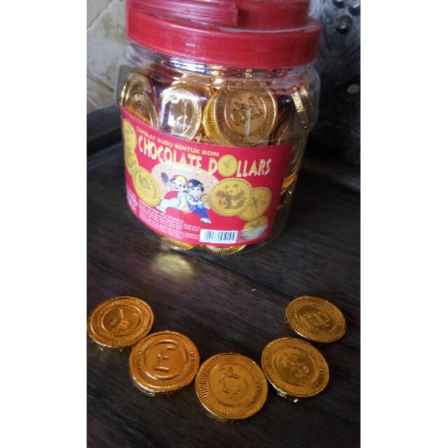 Jual Coklat Koin 1 Toples (Isi Sekitar 200An Pcs) Dollar Jajan Jadul | Shopee Indonesia