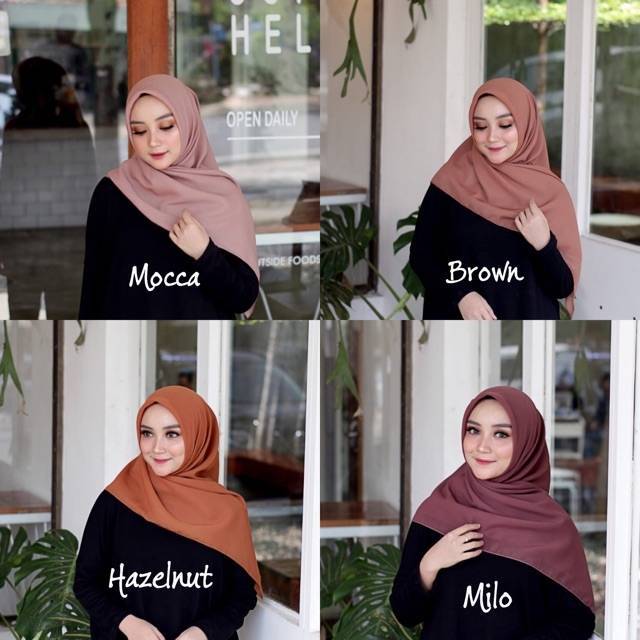 30+ Ide Keren Jilbab Bella Square Warna Mocca Mede Linmin