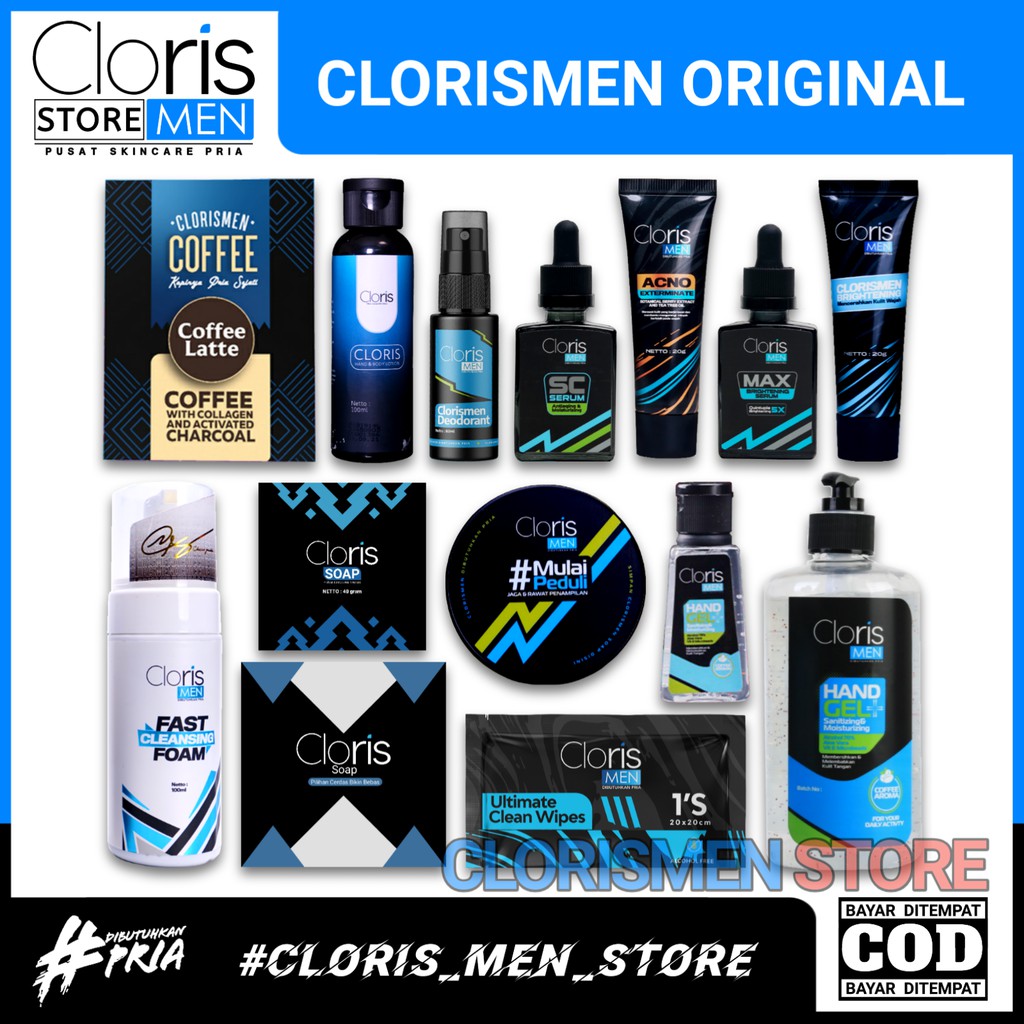CLORISMEN CLORIS MEN Soap Paket Lengkap Acno Series