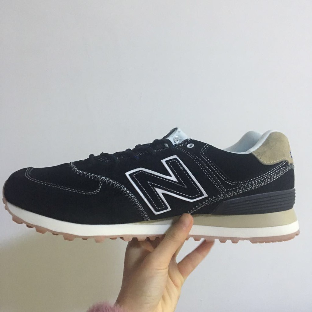Sepatu Sneakers Desain New Balance 574 Nb574 Warna Hitam Ukuran 36