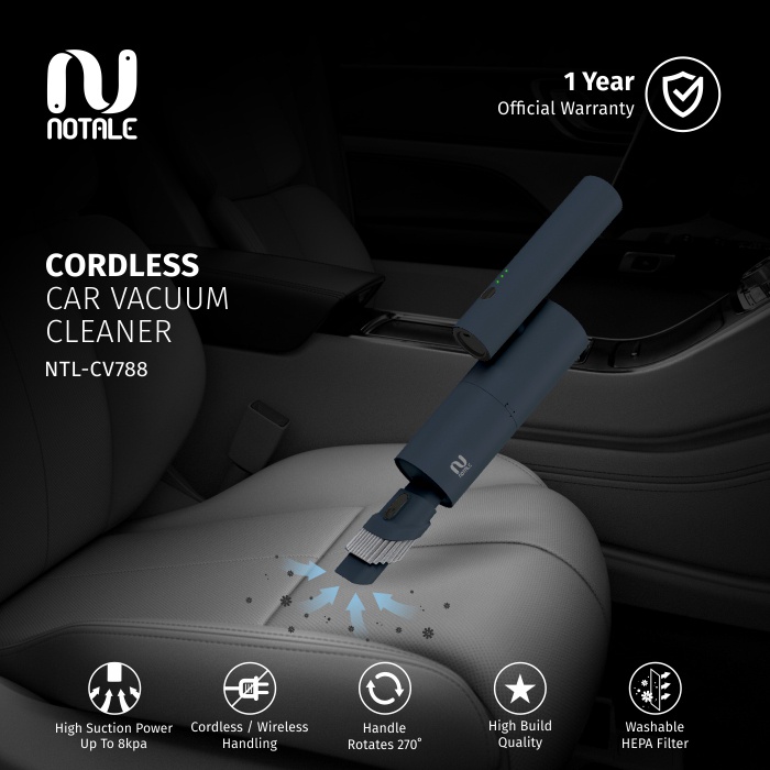 Jual Notale Portable Car Vacuum Cleaner Wireless 8000kPa Penyedot Debu