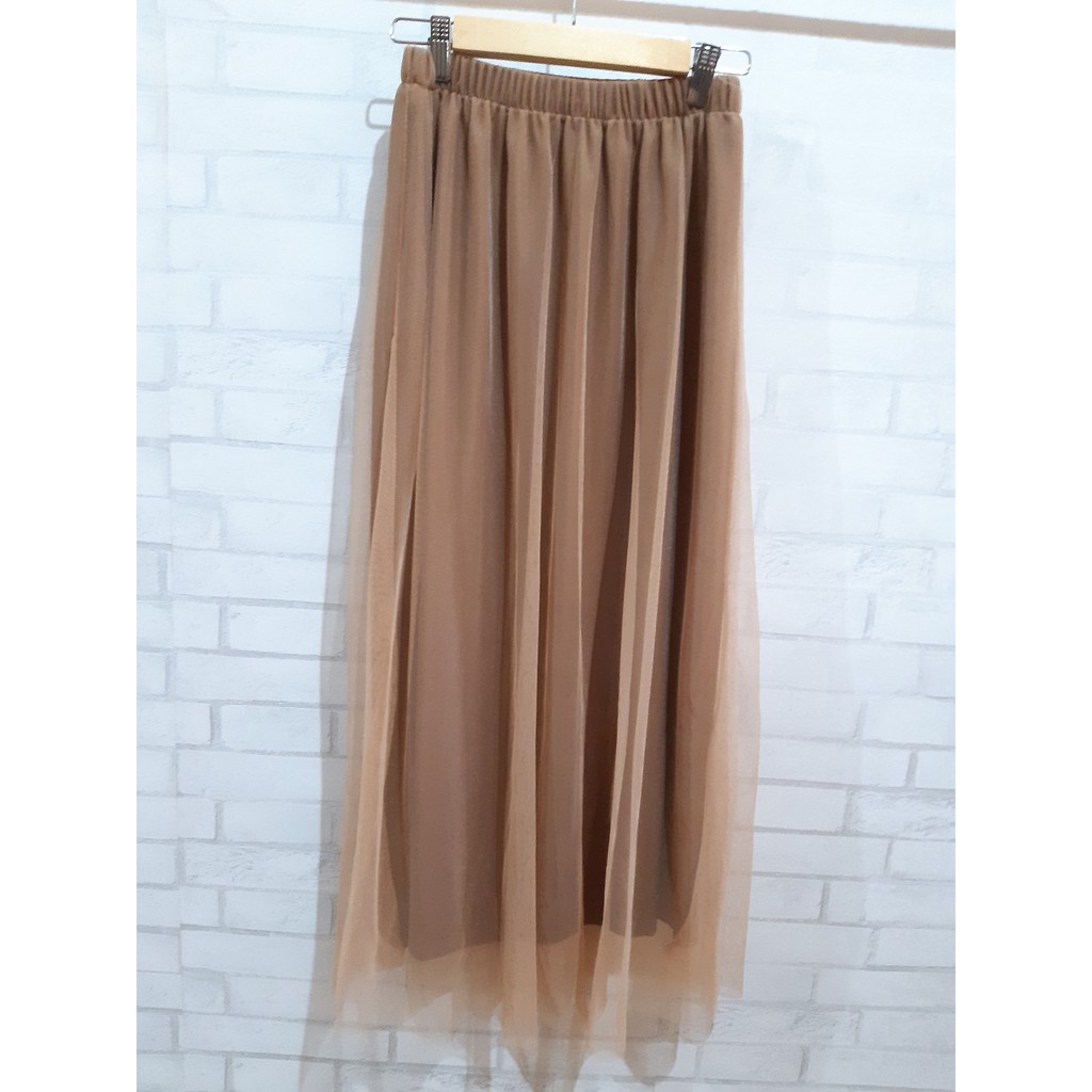 Jual Rok Tutu.◇Rok Tutu Cokelat Susu◇Bahan Wolfis.pakai Puring Di Dalam.all Size.pjg:90.Cm◇Lp:58~98.Cm. | Shopee Indonesia