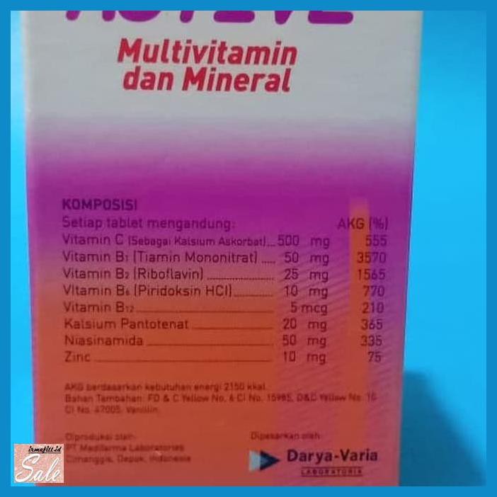 Jual Balankeke Enervon Active Multivitamin Mineral Zinc Vitamin C Daya