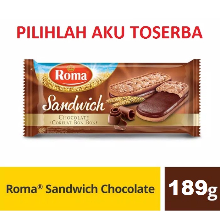 Jual Roma Sandwich Chocolate 189 Gr - ( Harga 1 Dus Isi 42 Pack ) | Shopee Indonesia