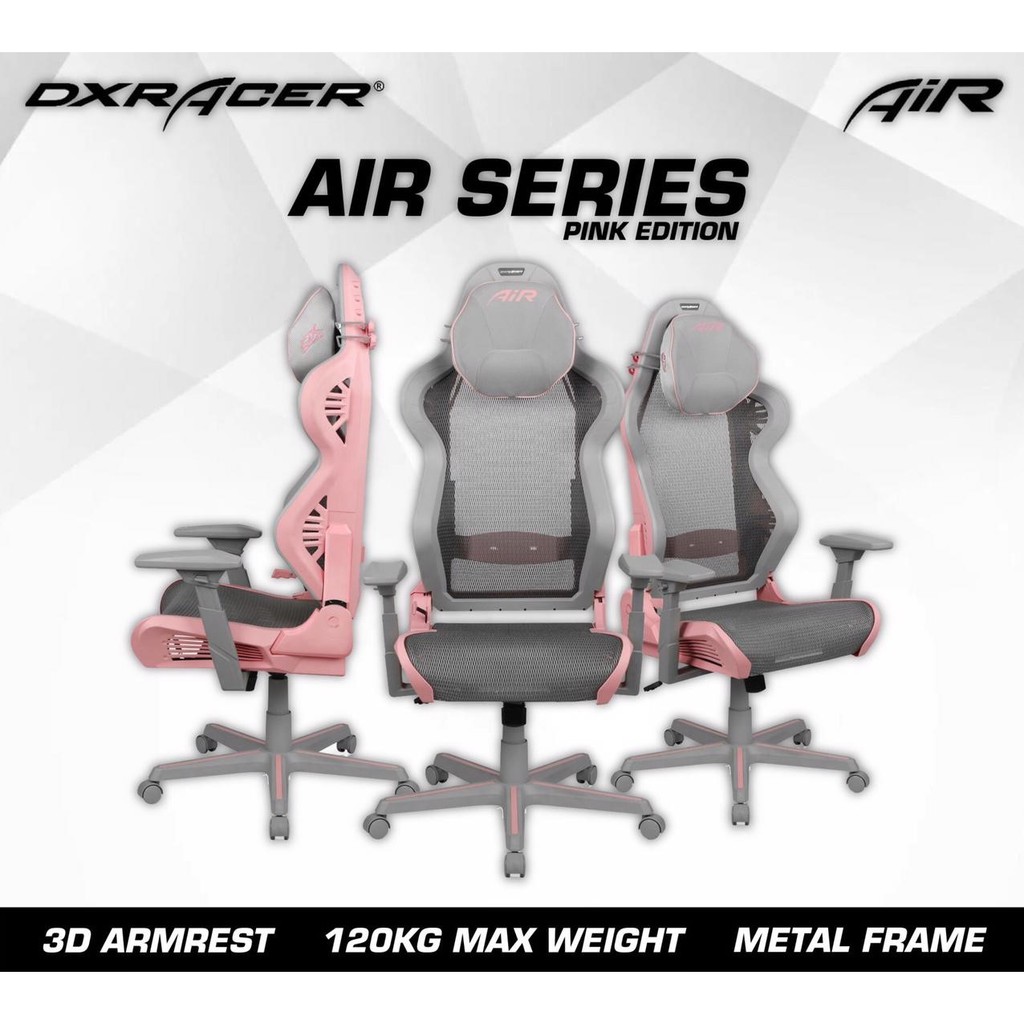 Jual DXRACER AIR SERIES GREY PINK GAMING CHAIR Shopee Indonesia