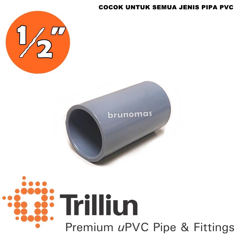 Sock Sambungan Pipa Pvc Ukuran 1/2 inchi - Sok. Socket Paralon 0.5 in |  Shopee Indonesia