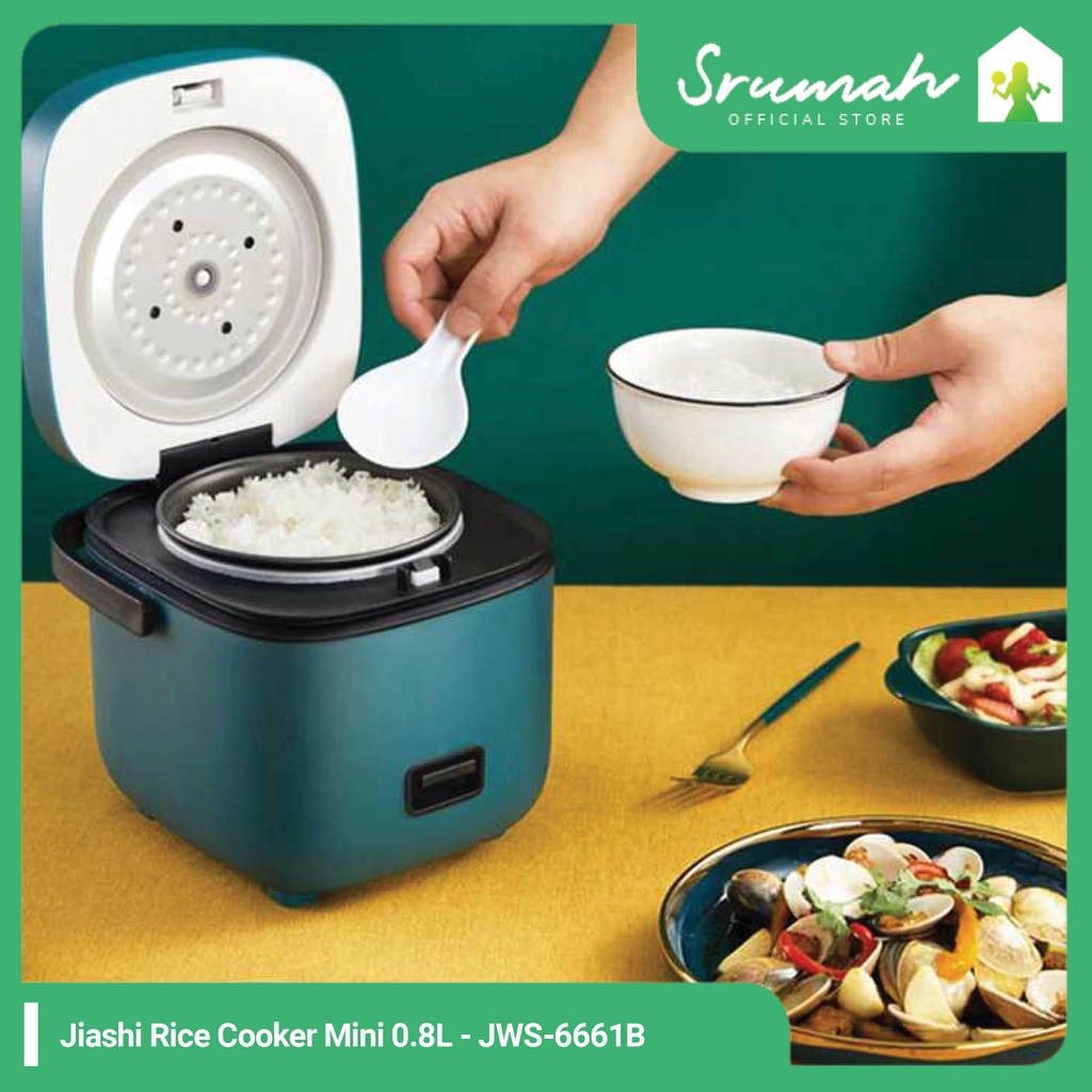 Jual Rice Cooker Minimalis 0.8L JIASHI Penanak Penghangat Nasi Mini JWS6661B Shopee Indonesia