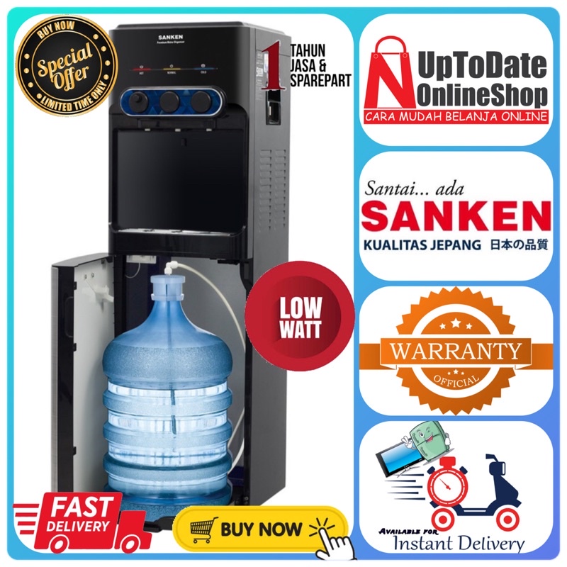 Jual DISPENSER GALON BAWAH SANKEN HWDC533IC C533IC 533 EXTRA LOW WATT
