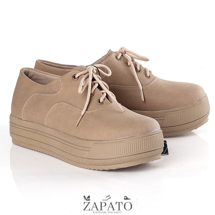 Jual Sepatu Sneakers Wanita Kets Casual Platform Cewek Original Coklat | Shopee Indonesia