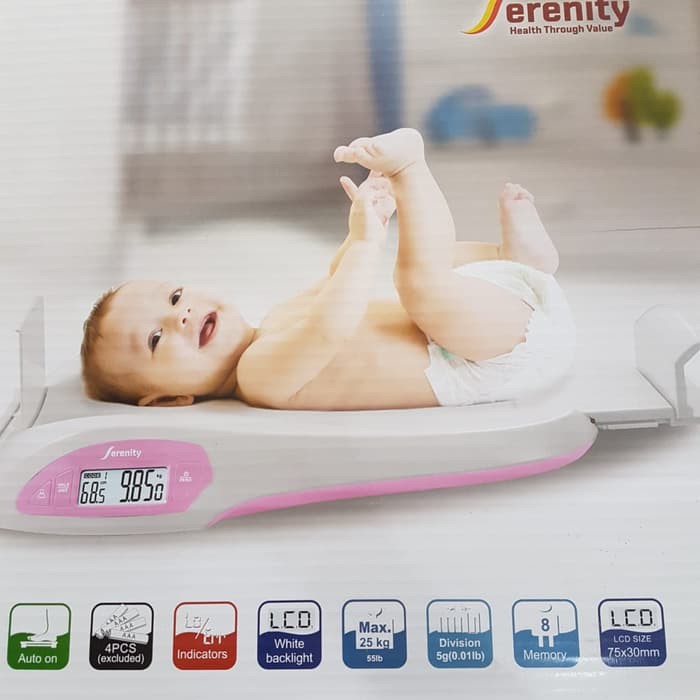 TIMBANGAN BAYI DIGITAL SERENITY . ALAT UKUR BERAT BADAN DAN PANJANG