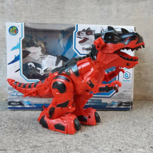 Jual Mainan Robot Dinosaurus Trex Baterai - Tech Dinos Tirex Anak Edukatif | Shopee Indonesia