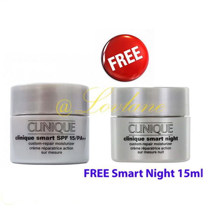 Jual Clinique Smart Spf 15 Pa++ Custom-Repair Moisturizer 15Ml | Shopee Indonesia
