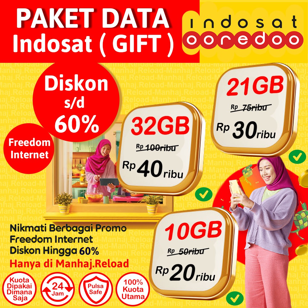 TERMURAH PAKET DATA INDOSAT IM3 DISKON HINGGA 50 VIA GIFT