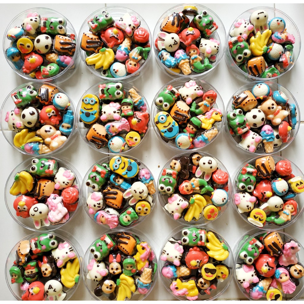 Jual Coklat Karakter Toples 200Gr Premium Lebaran Idul Fitri Grosir Cokelat Enak Kiloan Halal Mui Dinkes | Shopee Indonesia