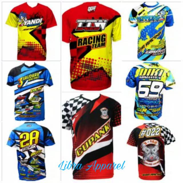 Jual Baju Kaos Jersey Racing Balap Drag Motor Bebas Custom Satuan Panjang Pendek Start Hell Line | Shopee Indonesia