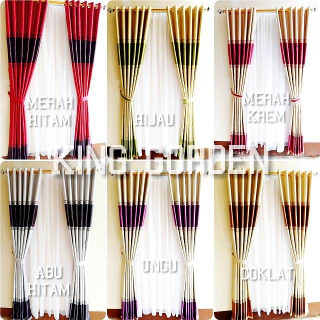 DECORATION GORDEN JENDELA HORDEN PINTU BLACKOUT MOTIF ELEGAN WARNA