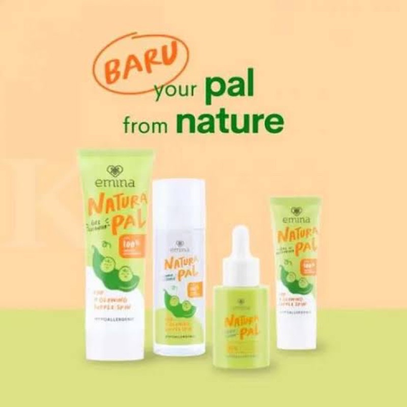 Jual [cocok utk kulit sensitif] Emina Natural Pal Paket Lengkap 4 in