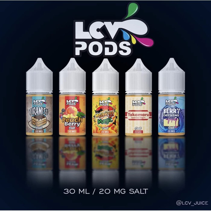LCV PODS SALT SERIES 30ML 20MG SALTNIC ELIQUID VAPORIZER VAPE Shopee