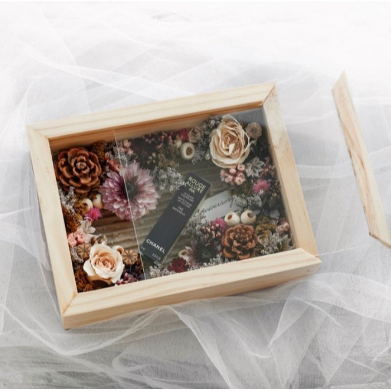 Sliding Acrylic Box 15x20cm Kotak Akrilik Geser Hampers