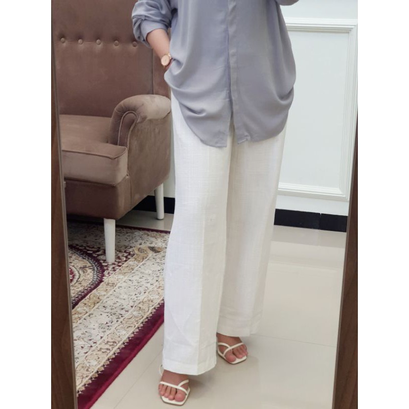 Linen Cullote / Celana Kulot / Celana Linen / Kulot putih