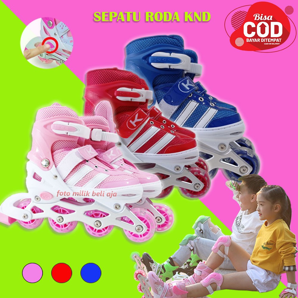 Sepatu Roda Inline Adjustable Untuk Anak LakiLaki / Perempuan Power
