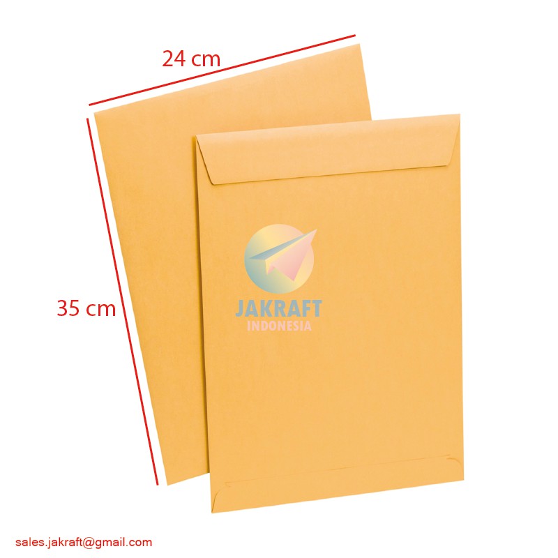 Jual (100 Pcs) Amplop Coklat Cokelat Folio F4 Fc + Seal / Lem (24 X 35 Cm) Tebal 80 Gram | Shopee Indonesia