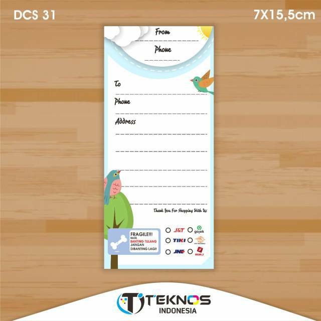 STIKER LABEL PENGIRIMAN BESAR ONLINE SHOP