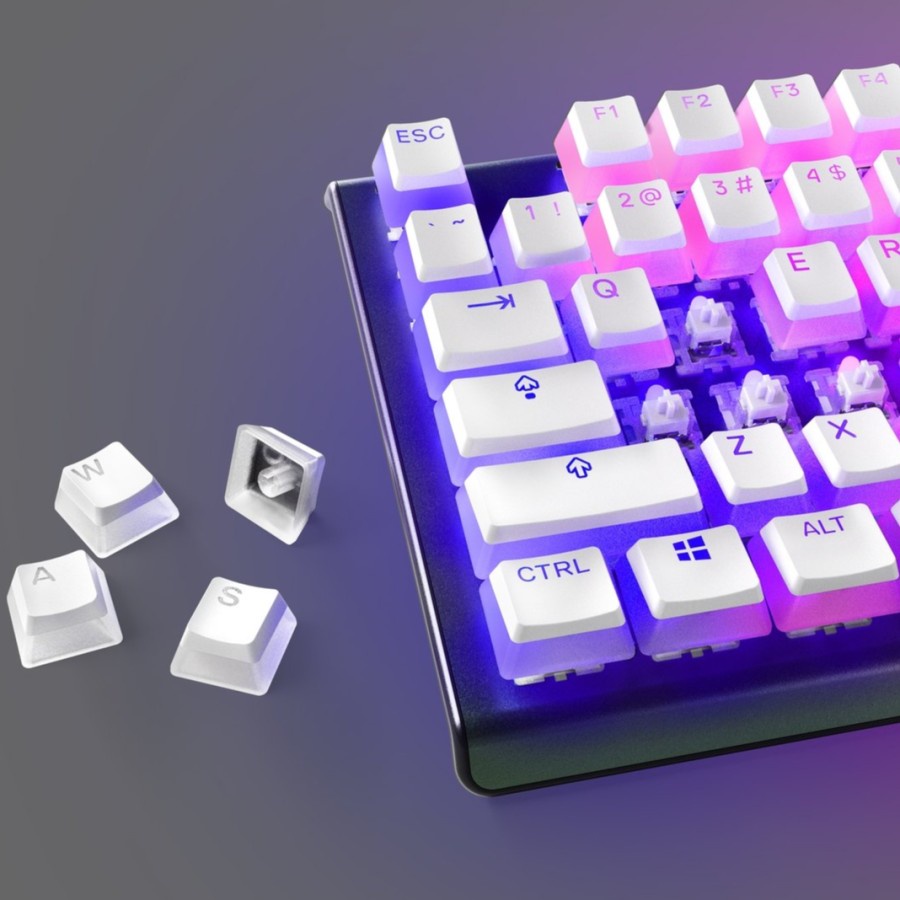 Jual Steelseries Prismcaps White Universal Double Shot Pbt Keycap For Mechanical Keyboard | Shopee Indonesia