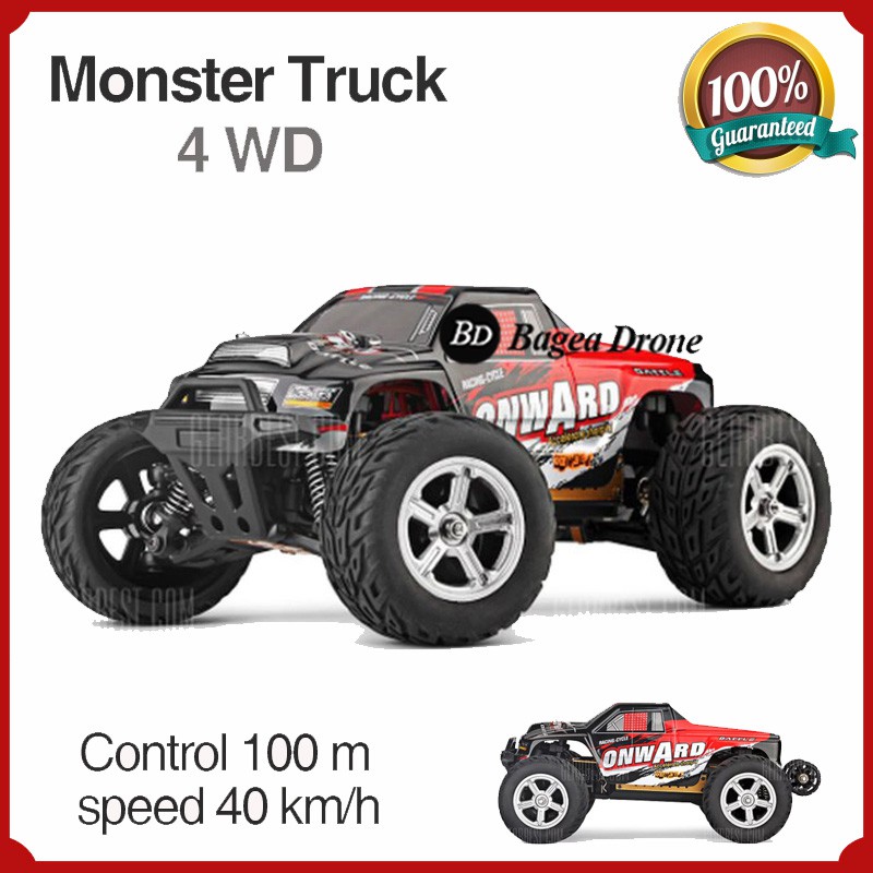 Mobil Remot Monster Truck Wltoys Rc Offroad 4WD Anti Air