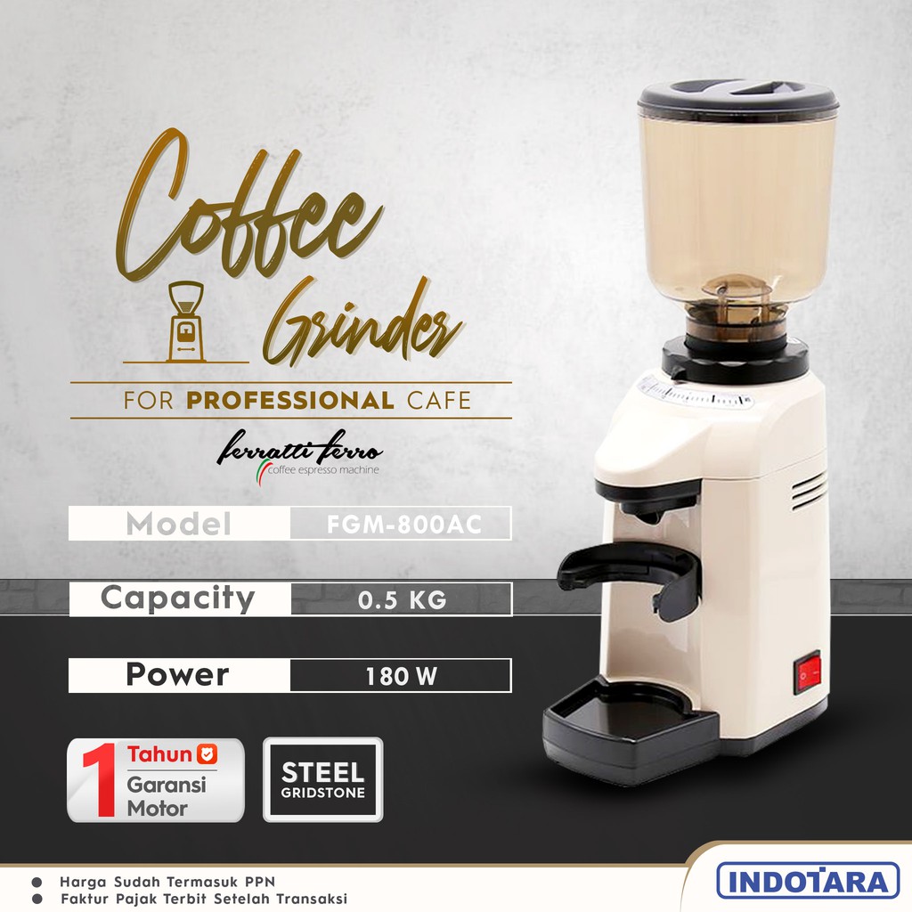Coffee Grinder Machine Alat Penggiling Kopi Ferratti Ferro FGM800AC
