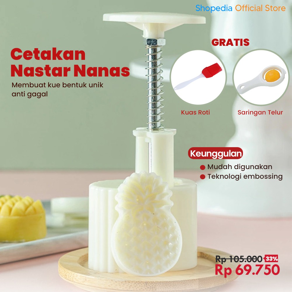 Cetakan Nastar Nanas Kue Kering Alat Pencetak Press Shopee Indonesia