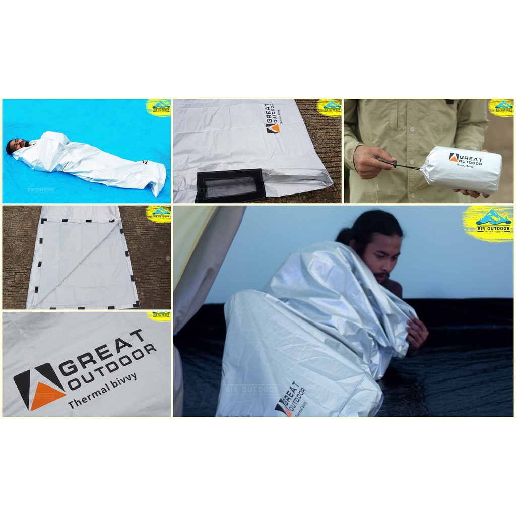 Jual ALUMUNIUM THERMAL BIVY GREAT OUTDOOR ORIGINAL BLANKET Indonesia|Shopee  Indonesia