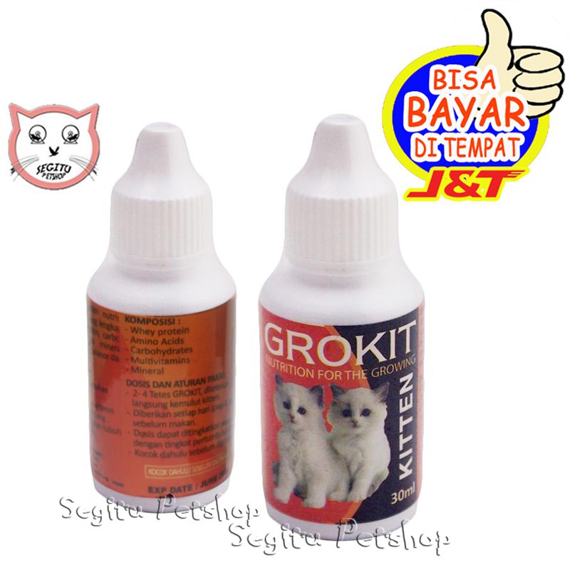 VITAMIN ANAK KUCING KECIL LEMAS KURUS SUSAH MAKAN KITTEN - GROKIT | Shopee  Indonesia