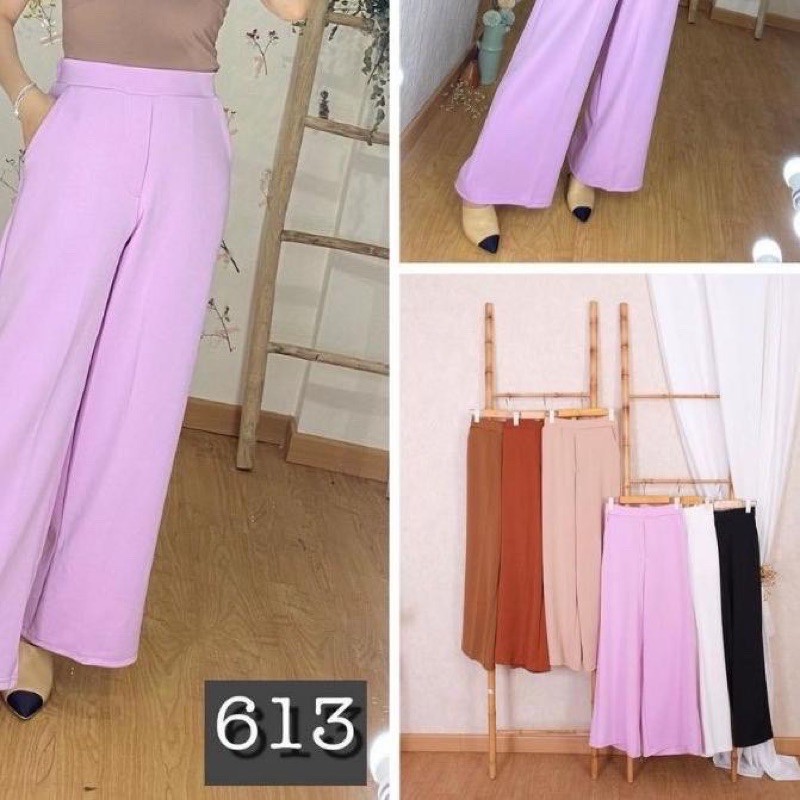 Kulot scuba LILAC premium // celana scuba panjang // kulot