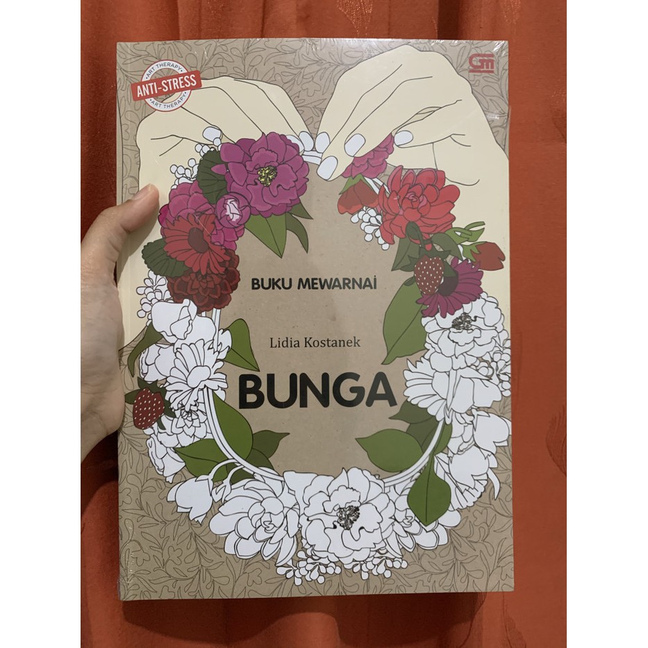 Jual Art Therapy Buku Mewarnai Anti Stress Dewasa Bunga Adult Coloring