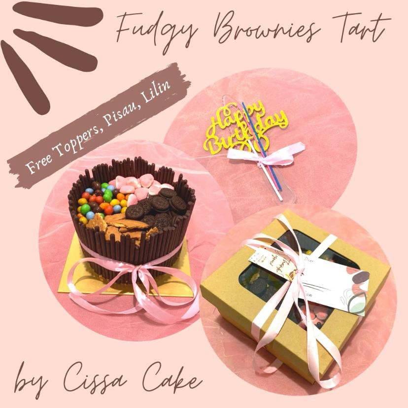 Fudgy Brownies Tart by Cissa.Cake / Kue Pocky / Kue Ulang Tahun
