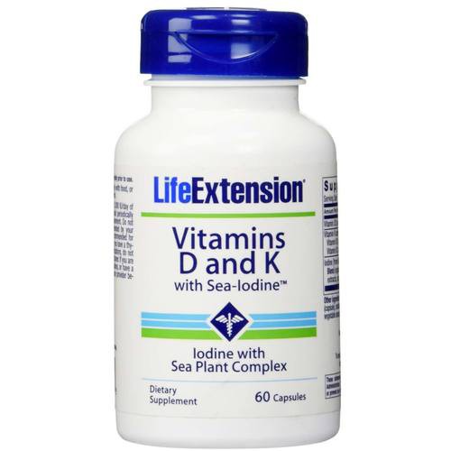 Jual Life Extension Vitamin D and K w/ Sea iodine 60 caps Shopee