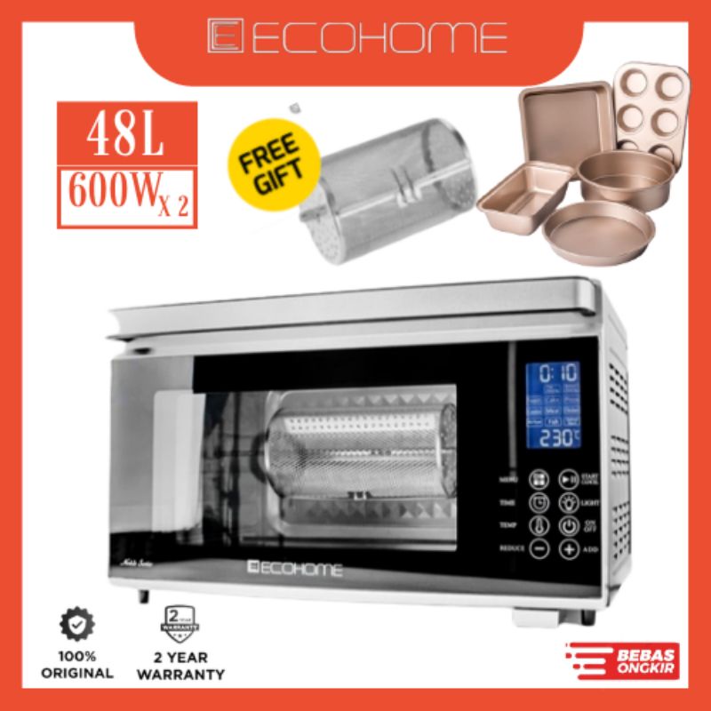 Jual OVEN DIGITAL NOBLE ECOHOME DIGITAL AIR FRYER OVEN EON888S 48L