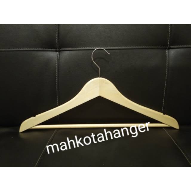 Hanger kayu natural palang dewasa Shopee Indonesia