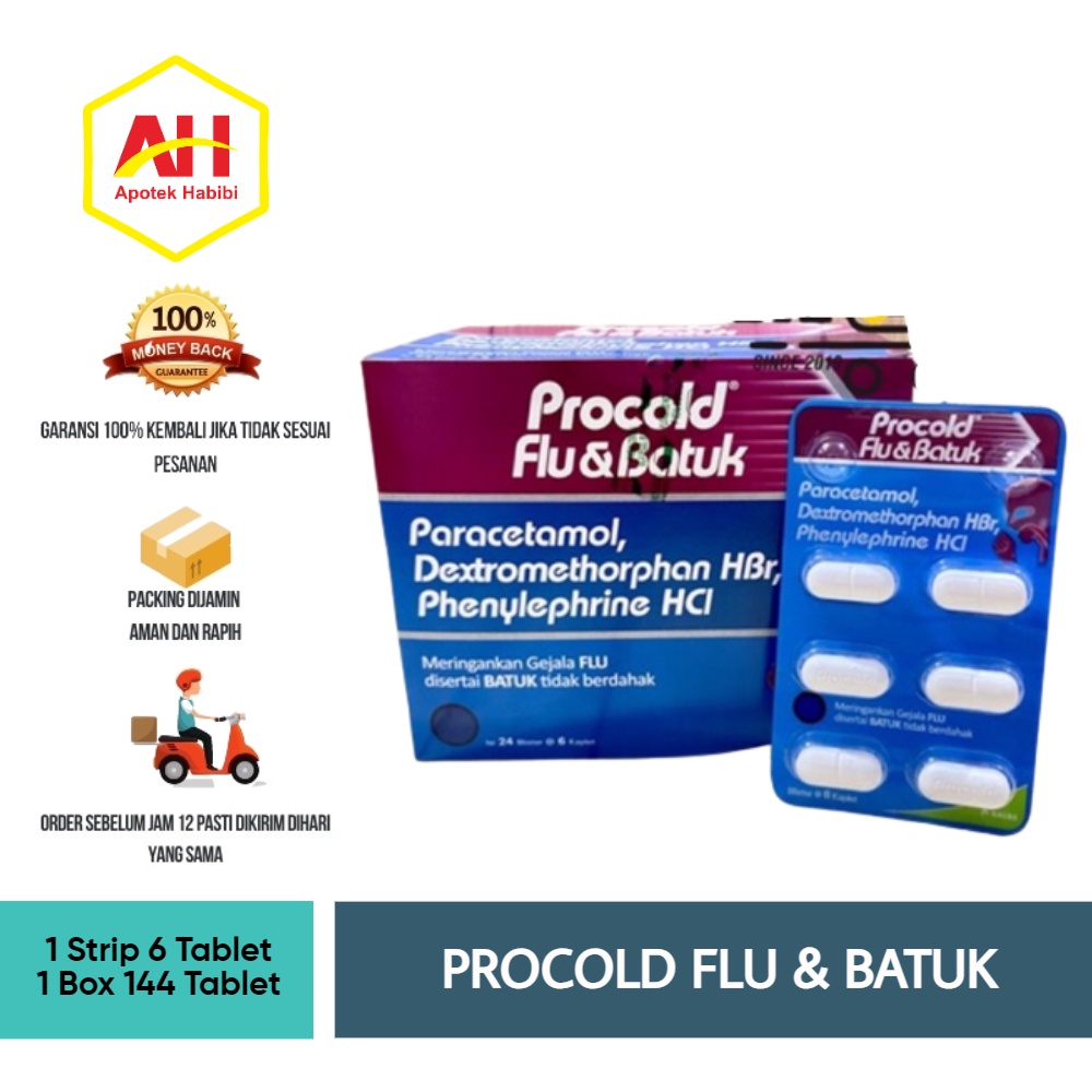 Jual PROCOLD FLU & BATUK PROKOL PROKOLD 1 BOX 24 STRIP PROKOL PROKOLD