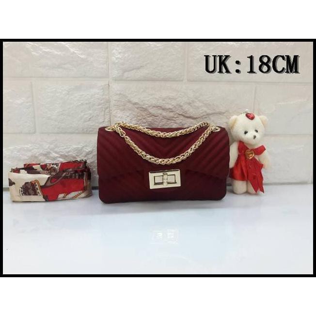 HEMAT Uk 18 Tas Jelly Matte Chevron Salur Mini G 1024 1Kg Muat 2Tas Free Bo Reseller Boleh