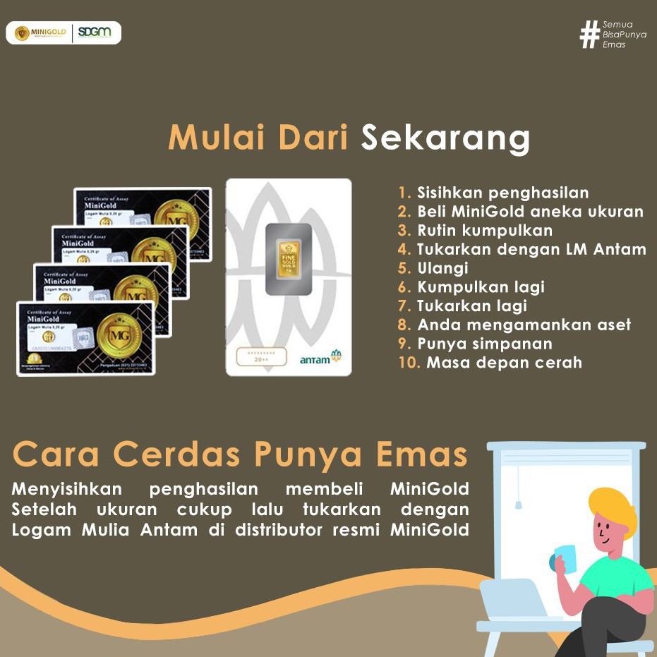 MINIGOLD 0,025 Gram Logam Mulia Emas 24 Karat / EMAS MINI GOLD