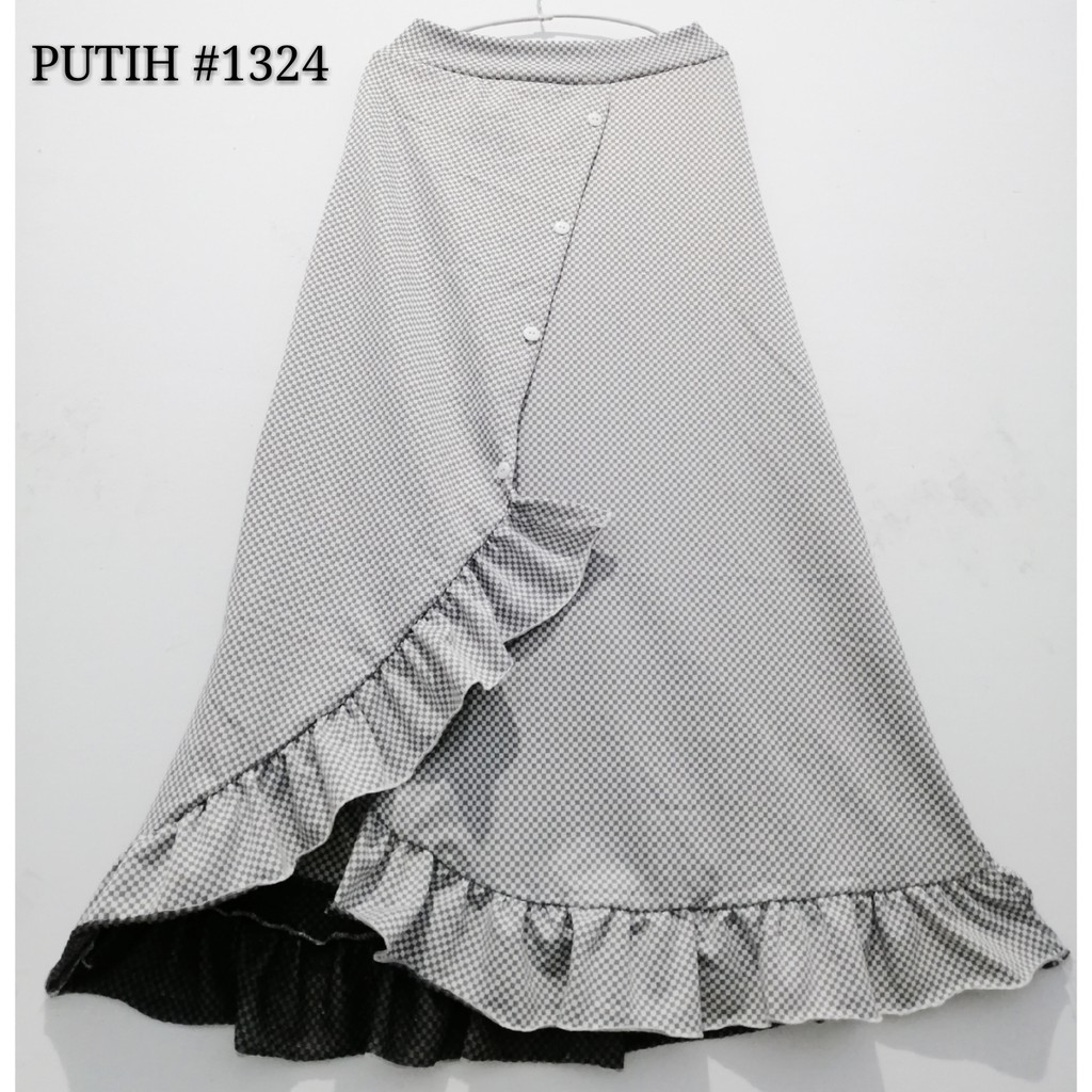 ROK KOTAK PUTIH PANJANG MUSLIMAH Shopee Indonesia