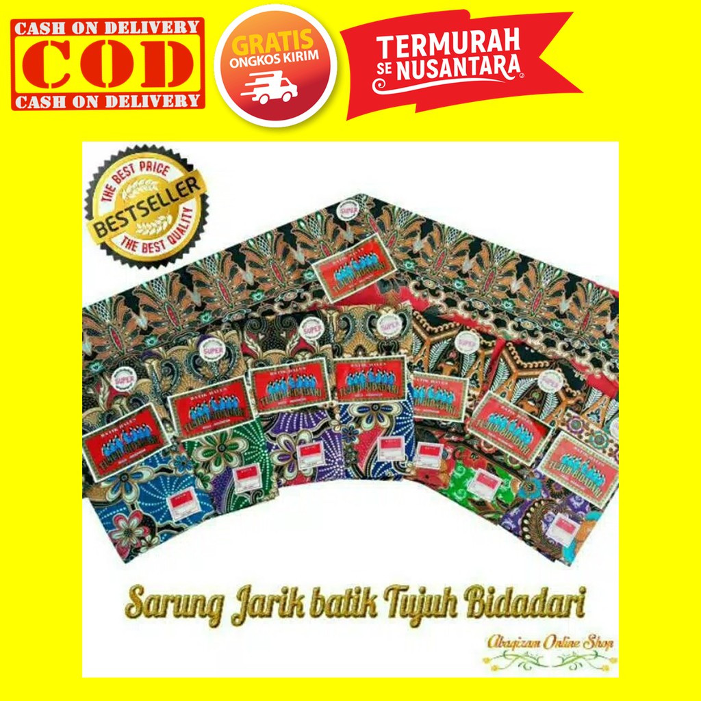 [Bisa COD] SARUNG BATIK WANITA TUJUH BIDADARI JARIK BATIK SARUNG 7