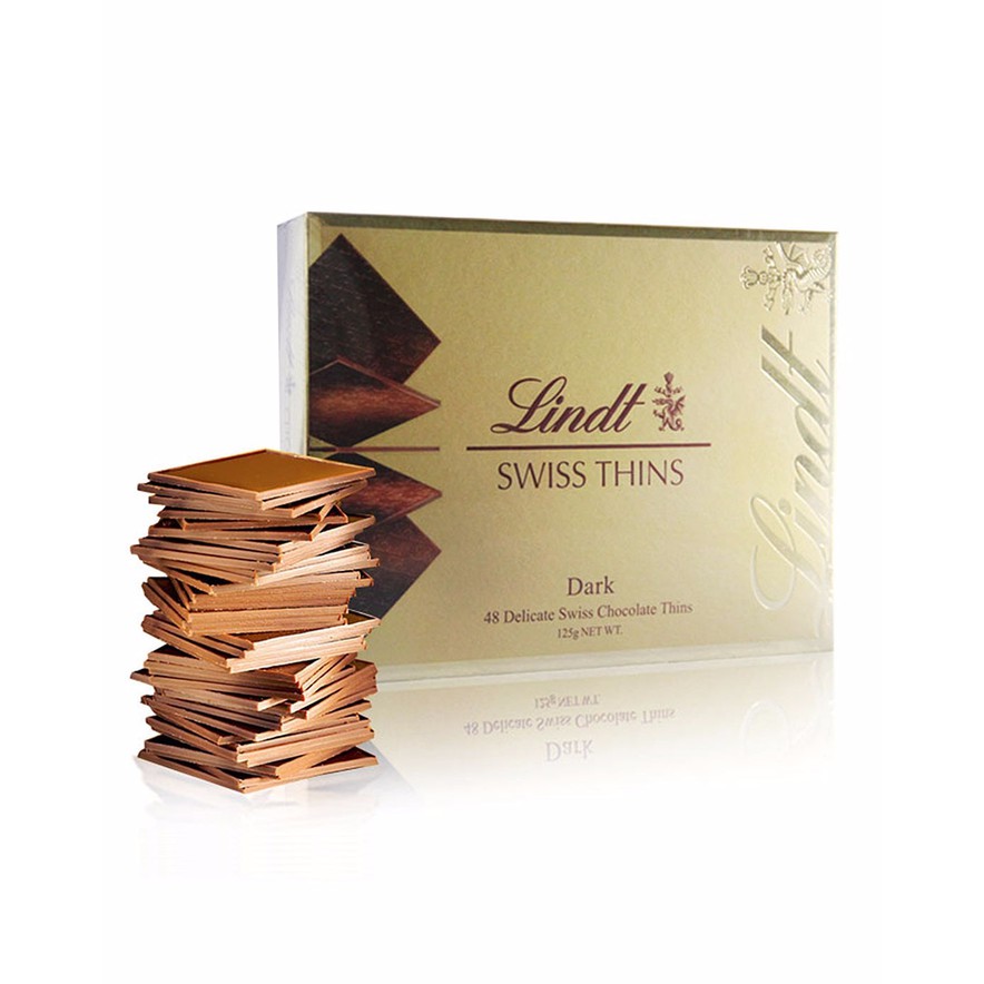 PROMO !! Lindt Swiss Thins Dark Chocolates Coklat Import Swiss