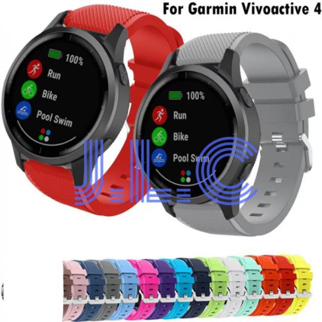 Jual Strap Silicone Silikon Watch Band Garmin Vivoactive 4 Vivo Active 4 Tali Jam Tangan Smartwatch | Shopee Indonesia