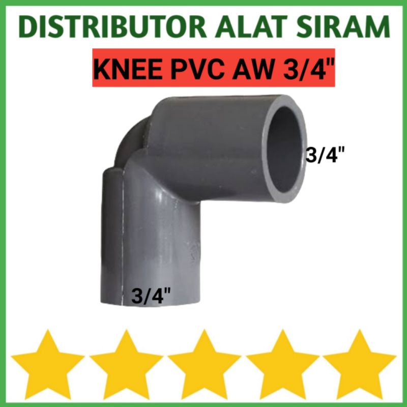 Jual FITTING PVC ELBOW 3/4 INCH AW L KENI KNEE KNIE KONEKTOR PIPA 0.75 INCI KONEKTOR SAMBUNGAN