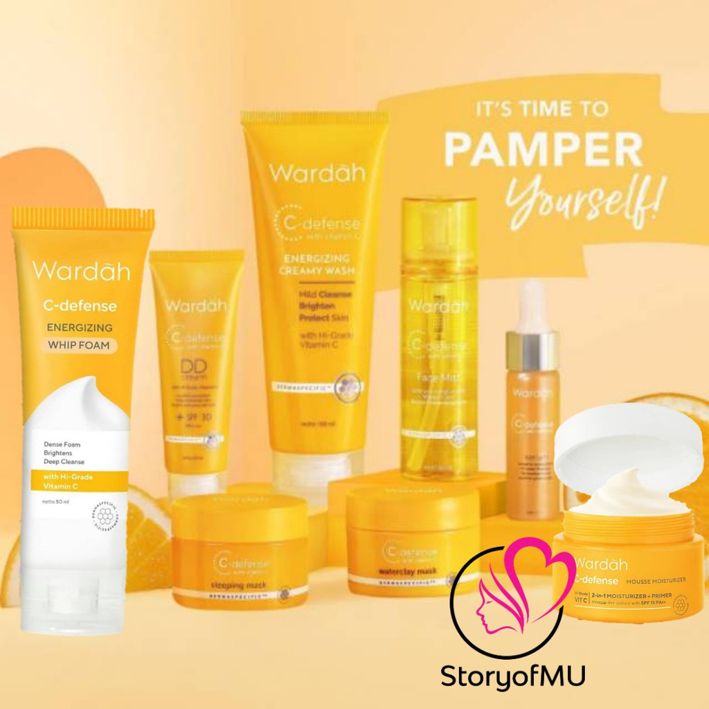 Jual WARDAH C Defense DD / Energizing Creamy Wash / Face Mist / Serum