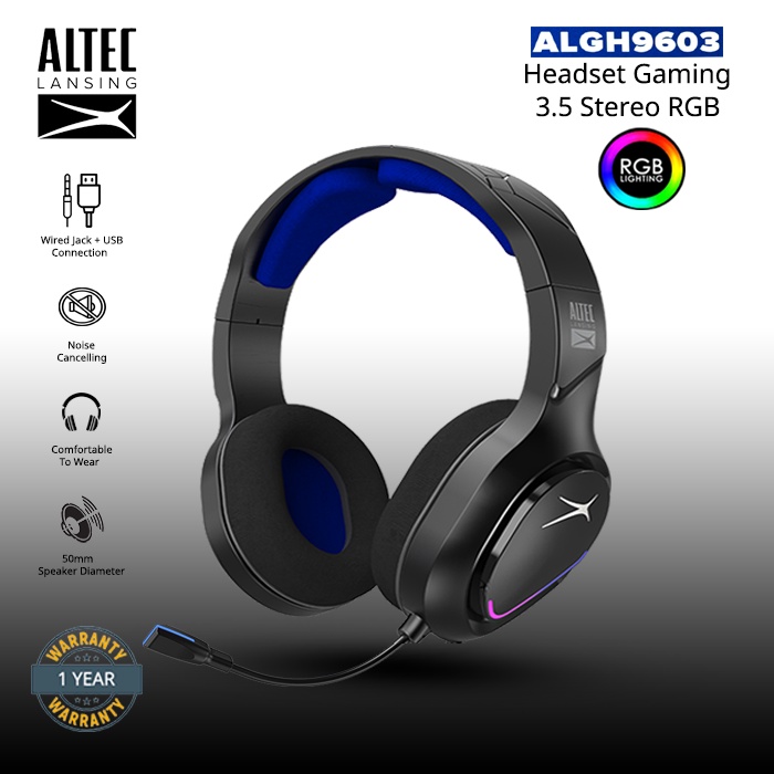Jual Headset Gaming Altec Lansing ALGH9603 Diameter Speaker 50mm