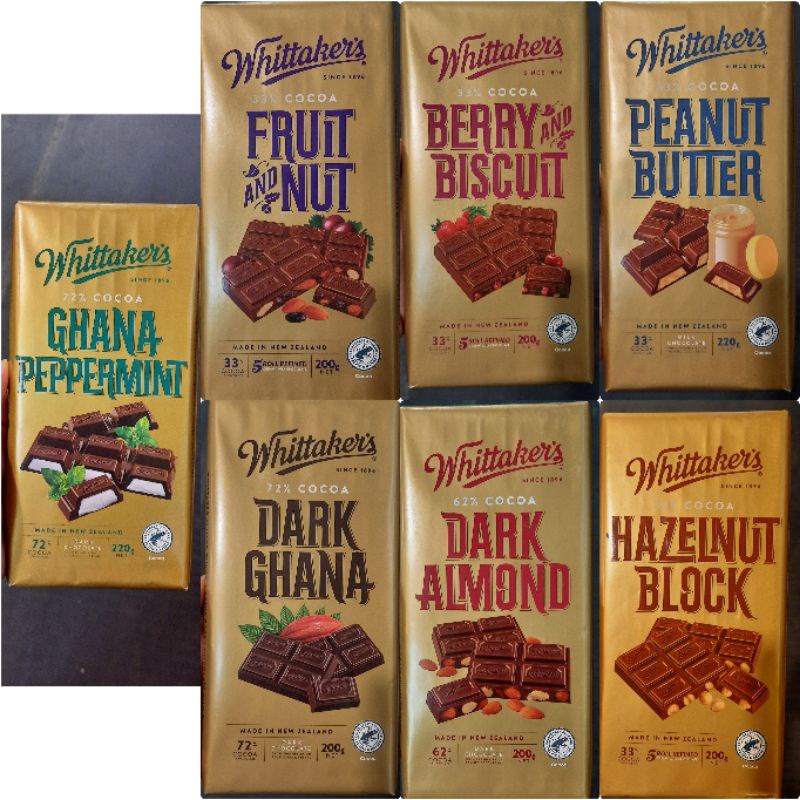 Jual Whittakers Chocolate/Coklat Dark Almond Peppermint/Coklat Whittakers/Dark Chocolate/Almond Chocolate/Coklat Import | Shopee Indonesia